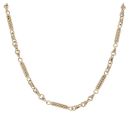9ct Yellow Gold Bar and Rope Link Chain 20"