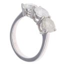 18ct White Gold 3.11ct Brilliant Cut Diamond Trilogy Ring