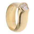 18ct Yellow Gold 0.40ct Heart Cut Diamond Solitaire Ring