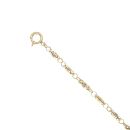 14ct Yellow and White Gold Greek Key Belcher Bracelet 8.5"