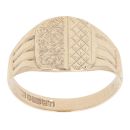 9ct Yellow Gold Patterned Signet Ring