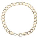 9ct Yellow Gold Curb Bracelet 8"