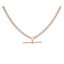 9ct Rose Gold Albert T-Bar Chain 18"