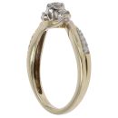 9ct Yellow Gold 0.25ct Brilliant Cut Diamond Trilogy Ring