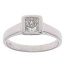 18ct White Gold 0.55ct Princess Cut Diamond Solitaire Ring
