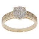 9ct Yellow Gold Cubic Zirconia Cluster Ring