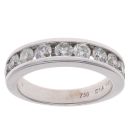 18ct White Gold 1.00ct Brilliant Cut Diamond Half Eternity Ring