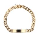 9ct Yellow Gold ID Curb Bracelet 7.5"