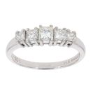 18ct White Gold 1.00ct Princess Cut Diamond Eternity Ring