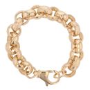 9ct Yellow Gold Patterned Belcher Bracelet 8.5"