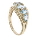 9ct Yellow Gold Aquamarine Five Stone Ring