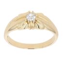 18ct Yellow Gold 0.25ct Diamond Signet Ring