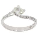 18ct White Gold 0.55ct Oval Cut Diamond Solitaire Ring