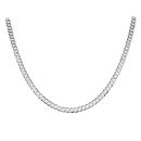 Silver Flat Curb Chain 20" By Icesia Gents