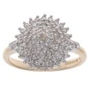 9ct Yellow Gold 0.50ct Brilliant Cut Diamond Cluster Ring