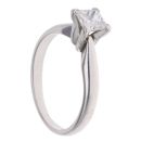 Platinum 0.51ct Princess Cut Diamond Solitaire Ring