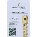 14ct Yellow Gold Monaco Curb Classic Plain Lock Chain 18"