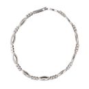 9ct White Gold Cubic Zirconia Oval Link Bracelet 7"