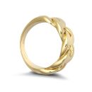 9ct Yellow Gold Interwoven Curb Linked Ring