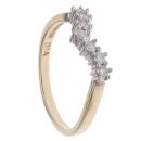9ct Yellow Gold 0.25ct Brilliant Cut Diamond Wishbone Ring