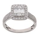 Platinum 0.75ct Diamond Cluster Ring