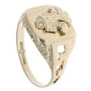 9ct Yellow Gold Welsh Feathers Signet Ring