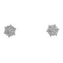 9ct White Gold 0.34ct Diamond Cluster Stud Earrings