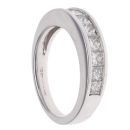 18ct White Gold 1.04ct Princess Cut Diamond Half Eternity Ring