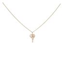 9ct Yellow Gold 0.01ct Diamond Heart Pendant and Chain 18"