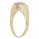 9ct Yellow Gold Cubic Zirconia Signet Ring