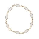 9ct Yellow Gold Created Opal Bracelet 7.5"