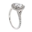 Platinum 1.00ct Diamond Cluster Ring