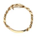 9ct Yellow Gold ID Curb Bracelet 8"