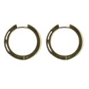 18ct Yellow And White Gold 0.20ct Brilliant Cut Diamond Hoop Earrings