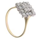 18ct Yellow Gold 1.10cts Brilliant Cut Diamond Cluster Ring