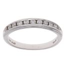 18ct White Gold 0.20ct Brilliant Cut Diamond Half Eternity Ring