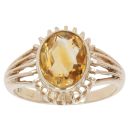 9ct Yellow Gold Citrine Solitaire Ring