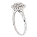 9ct White Gold 0.50ct Brilliant Cut Diamond Cluster Ring