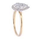 18ct Yellow Gold 0.75ct Diamond Pear Shaped Cluster