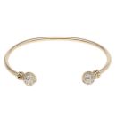 9ct Yellow Gold Cubic Zirconia Torque Bangle