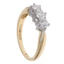 18ct Yellow Gold 0.75ct Brilliant Cut Diamond Trilogy Ring