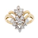 18ct Gold 0.75ct Brilliant Cut Diamond Cluster Ring