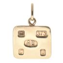 9ct Yellow Gold Ingot Pendant
