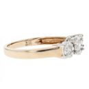 9ct Yellow Gold 0.25ct Diamond Trilogy Ring