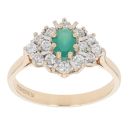 9ct Yellow Gold Chalcedony and Cubic Zirconia Cluster Ring