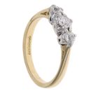 18ct Yellow Gold 0.45ct Brilliant Cut Diamond Trilogy Ring