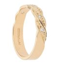 18ct Yellow Gold 0.05ct Diamond Twist Ring
