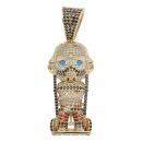 9ct Yellow Gold Multi Gemstone Hannibal Figure Pendant