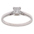 18ct White Gold 0.33ct Princess Cut Diamond Solitaire Ring