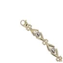 9ct Yellow And White Gold Fancy Bracelet 7.5"